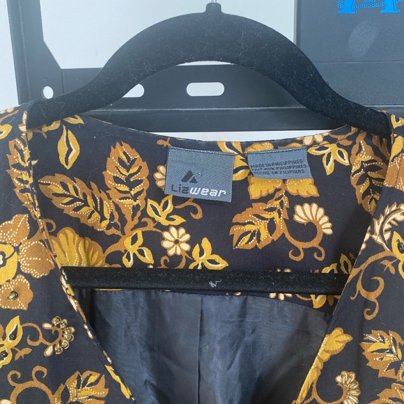 Vintage Vest flowery and beaded - Picture 5 of 8